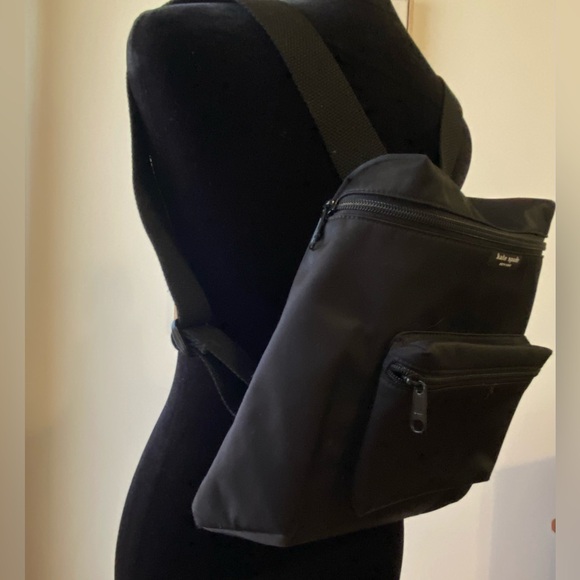 Kate Spade New York Medium Black Vinyl Backpack - Picture 5 of 7